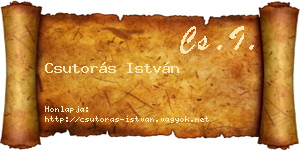 Csutorás István névjegykártya