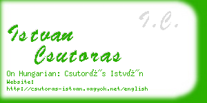 istvan csutoras business card